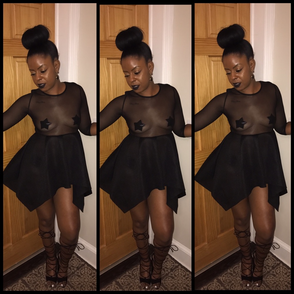 SHEER HIGH LOW TOP/DRESS